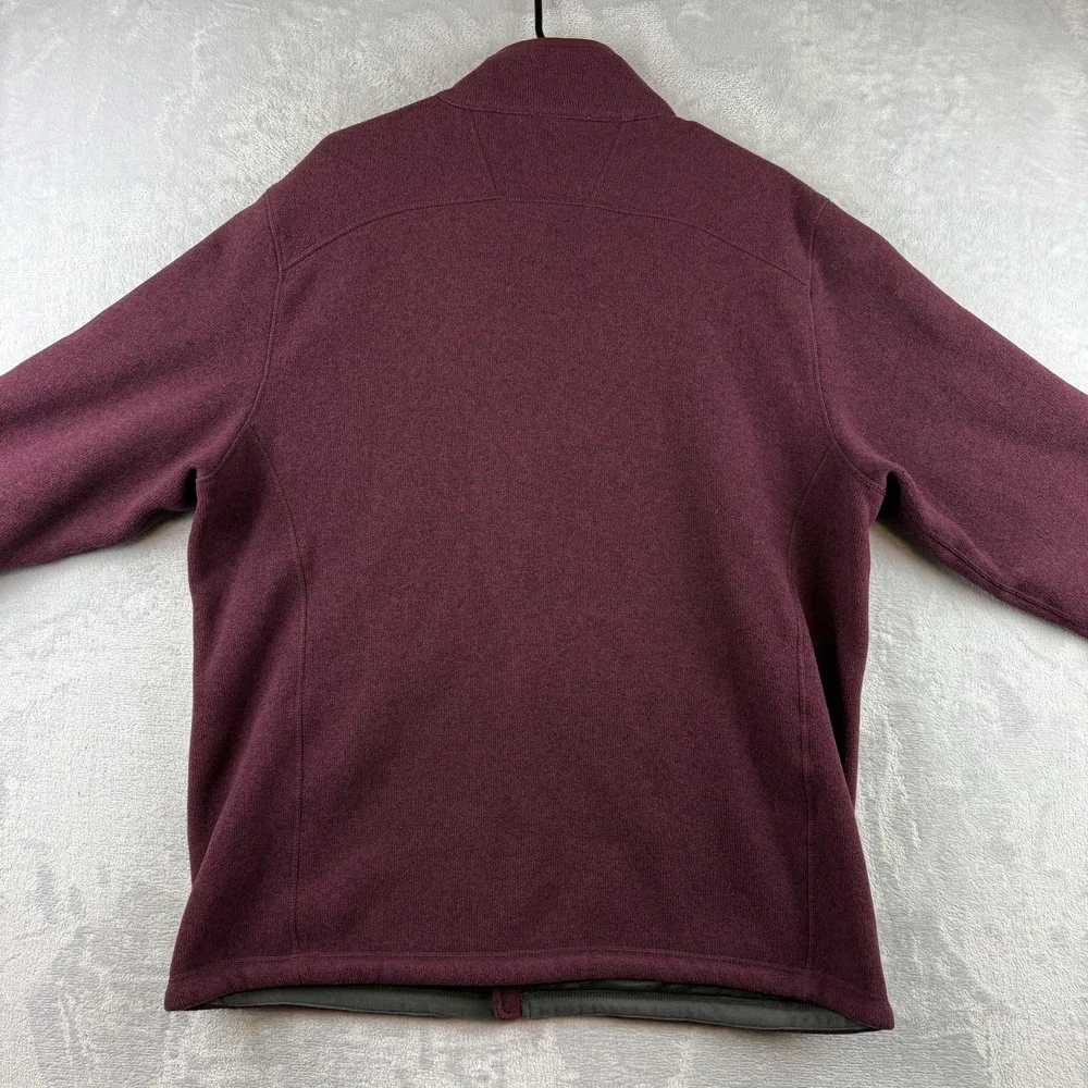 The North Face Jacket Mens XL Maroon Better Sweater Heathered Fleece Full Zip